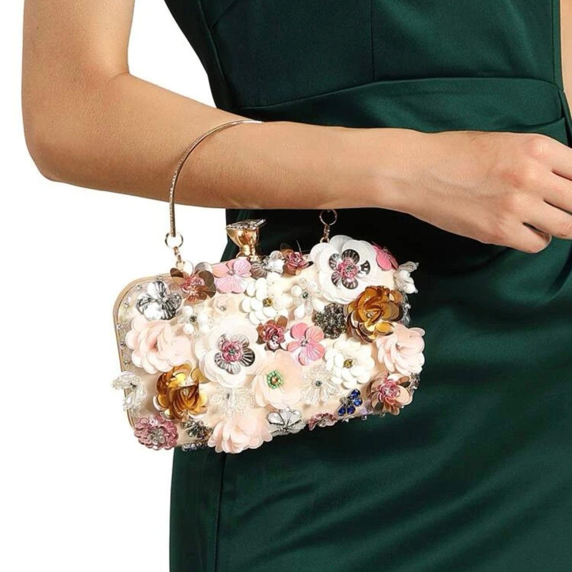 Bolsa Clutch de Flores Helena