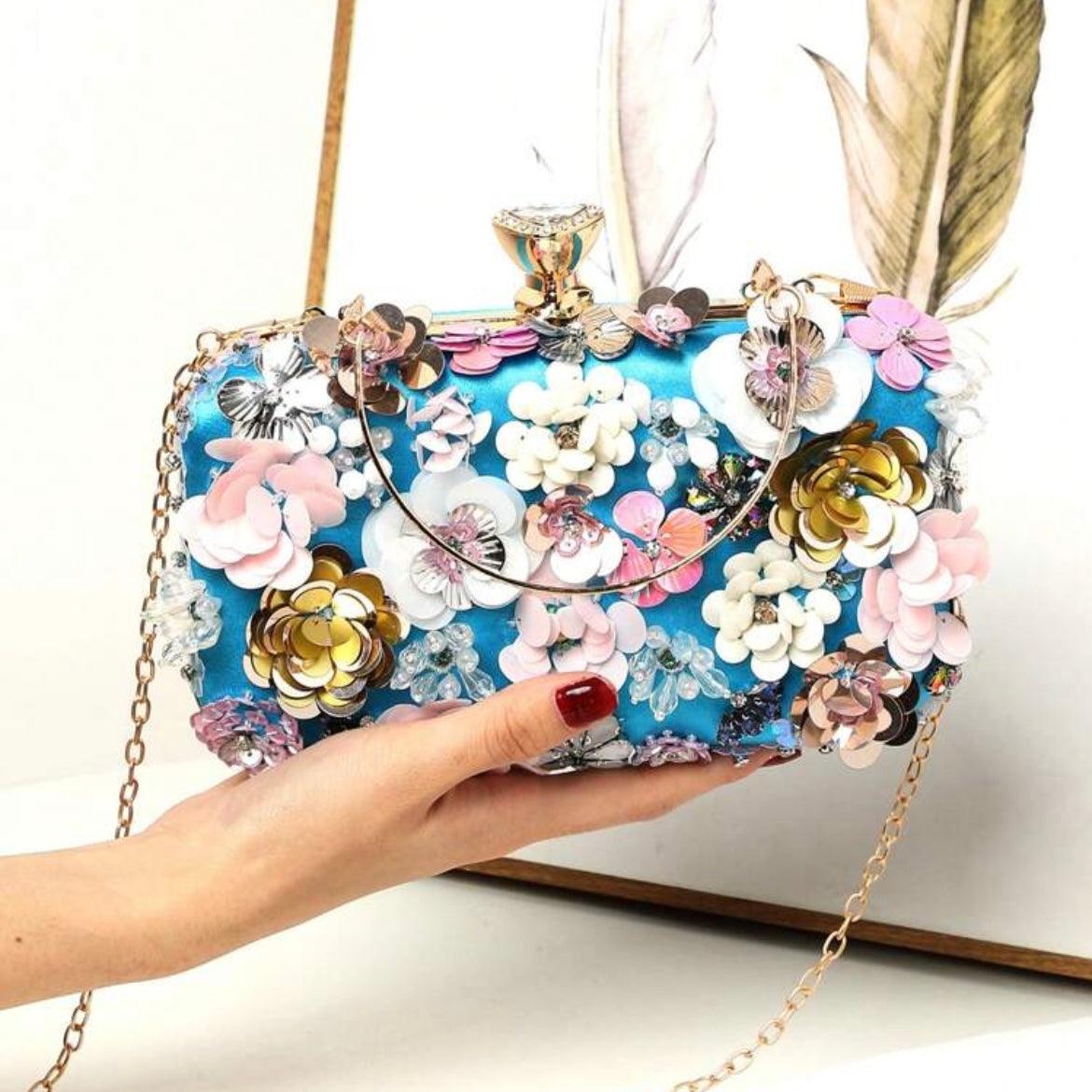 Bolsa Clutch de Flores Helena