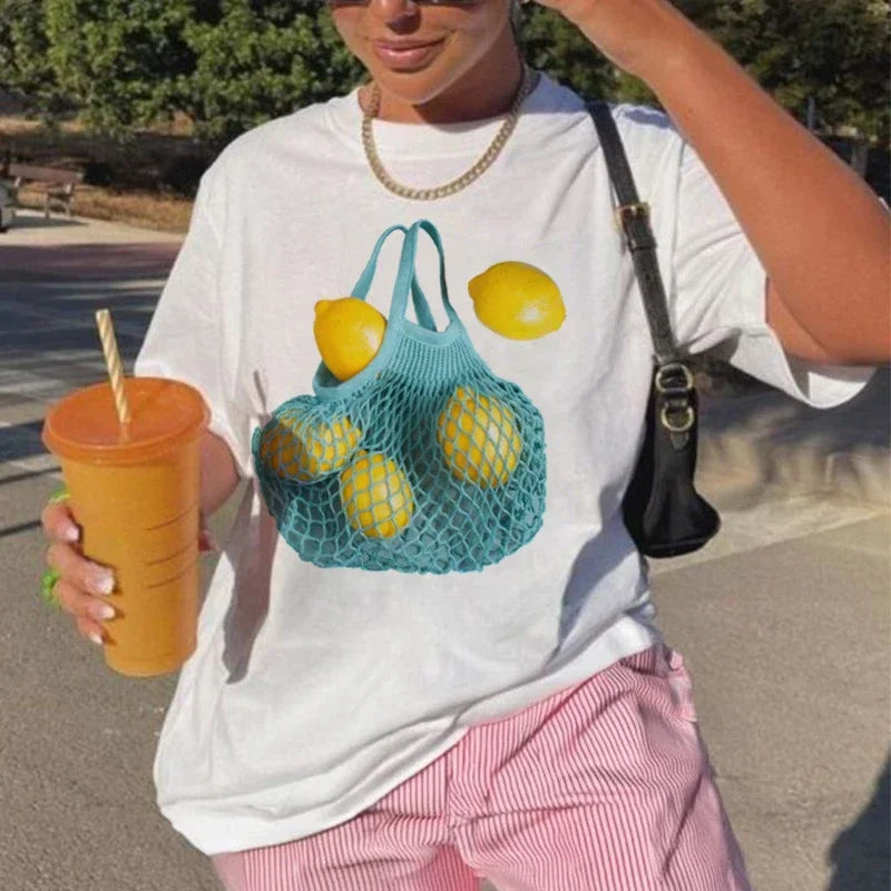 camiseta verão,
camiseta t-shirt,
camiseta feminina,
camiseta estampada,
camiseta de frutas,
camiseta,